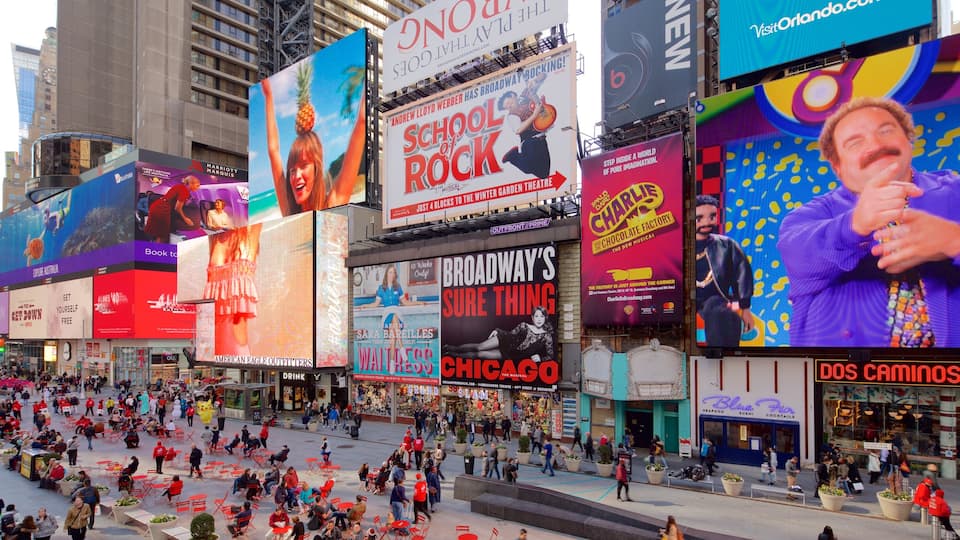 Times Square which includes a city, cbd and signage