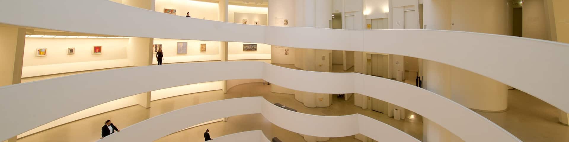 Solomon R. Guggenheim Museum showing art and interior views