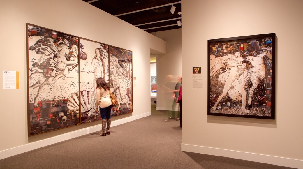 Mint Museum Randolph which includes interior views and art as well as an individual female