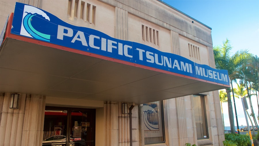 Pacific Tsunami Museum featuring signage