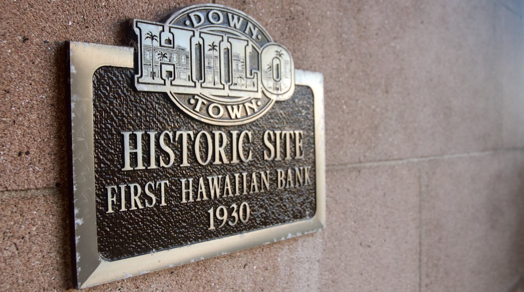 Pacific Tsunami Museum featuring signage and heritage elements