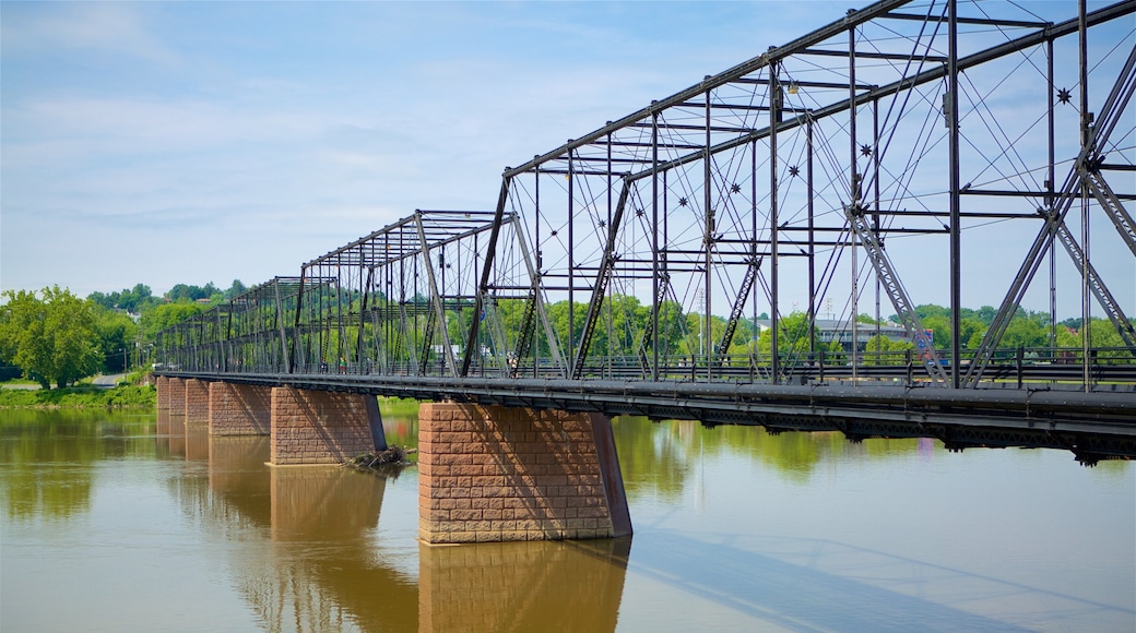 Harrisburg che include fiume o ruscello, palude e ponte