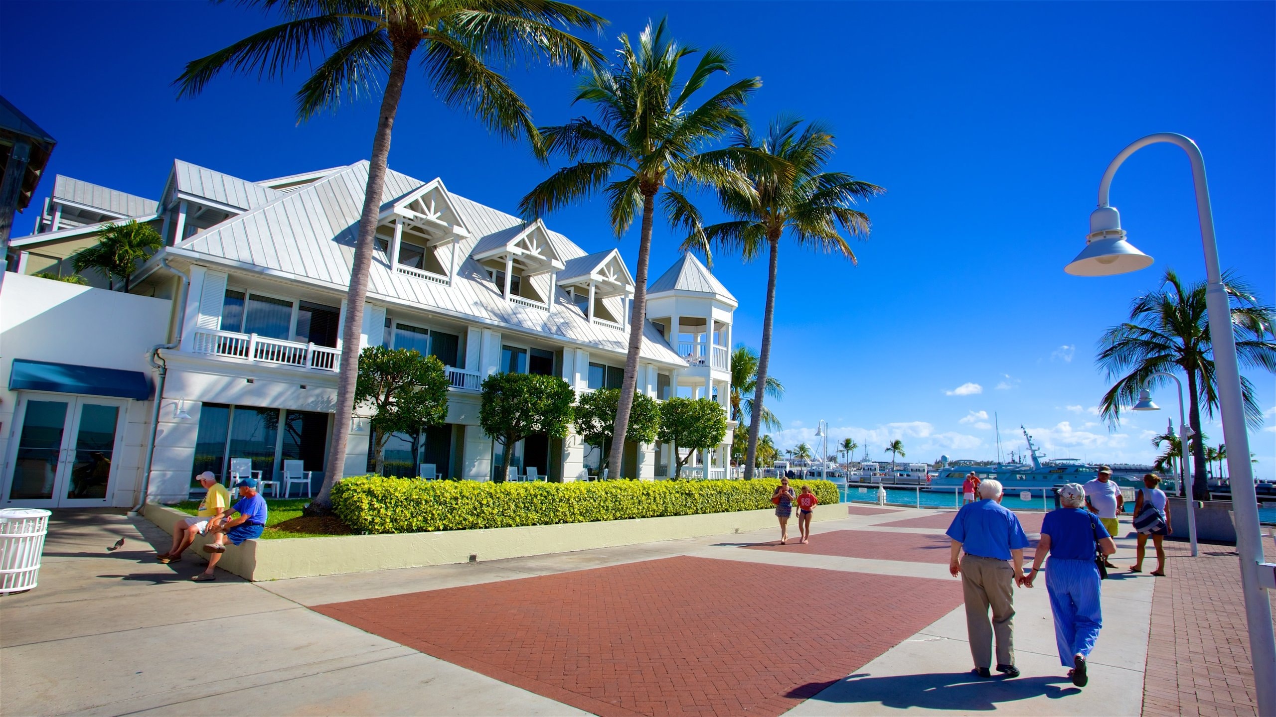 Key West showing a square or plaza as well as a couple