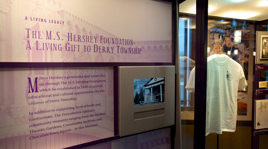 The Hershey Story Museum featuring interior views