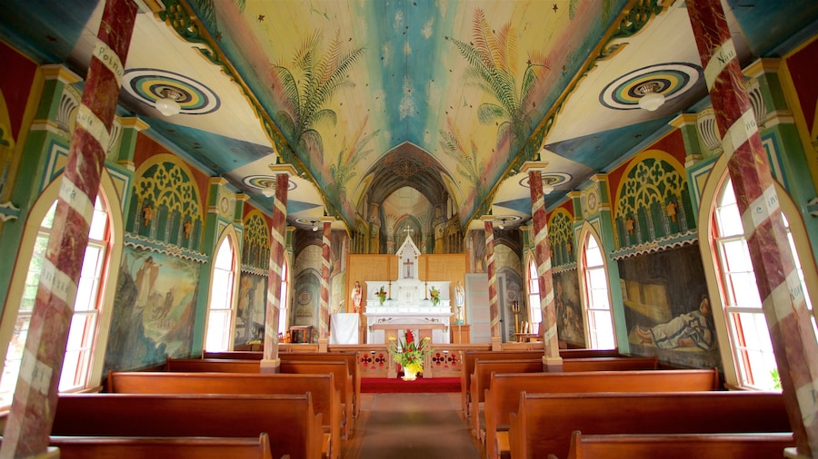 Painted Church showing art, a church or cathedral and interior views