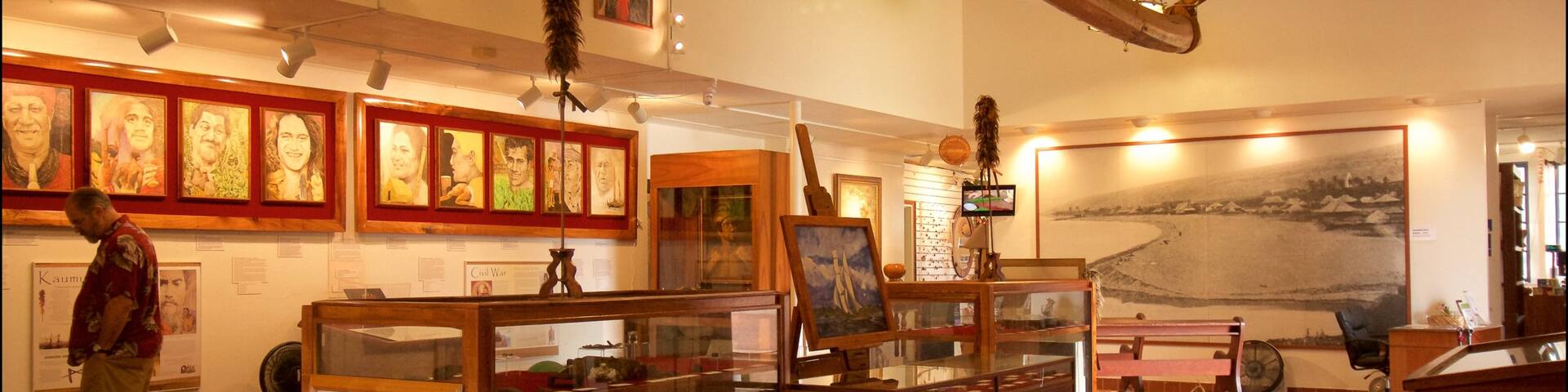 Kauai Museum which includes interior views and art as well as an individual male