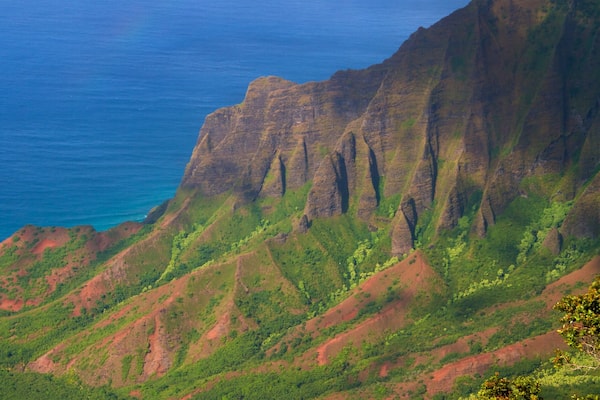 Waimea mettant en vedette vues littorales, montagnes et panoramas