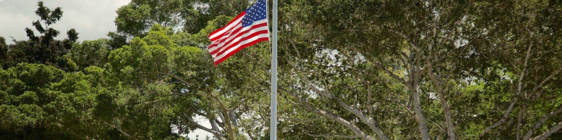 USS Oklahoma Memorial featuring a garden