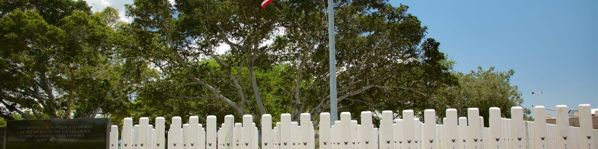 USS Oklahoma Memorial featuring a garden