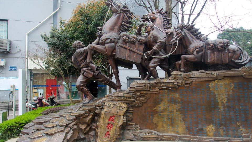 Chengdu inclusief een standbeeld of beeldhouwwerk