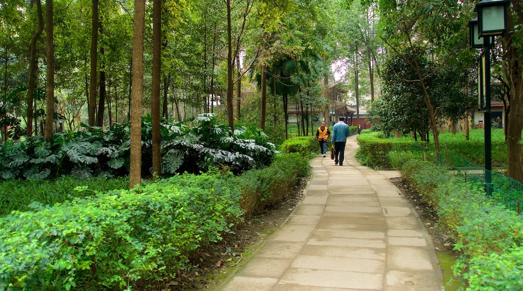 Monastère de Wenshu montrant jardin