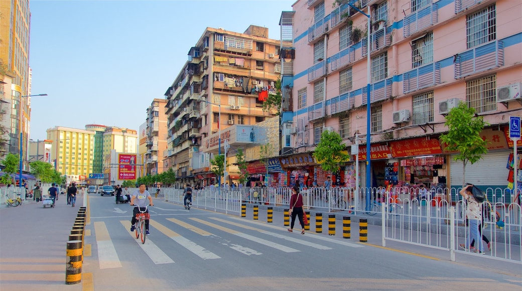 Tianhe featuring a city as well as a small group of people