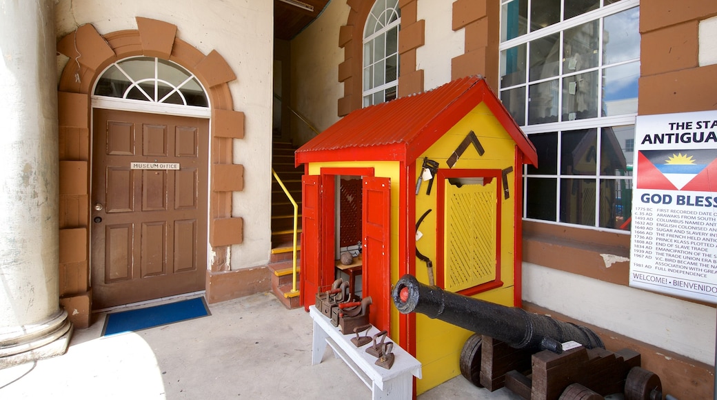 Museum of Antigua and Barbuda featuring heritage elements and military items