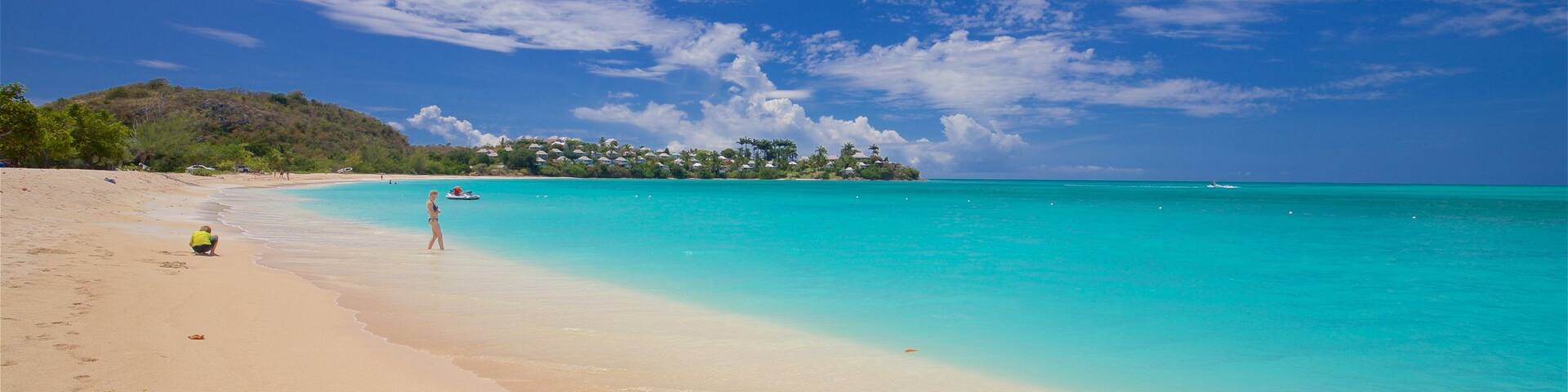 Valley Church Beach showing a sandy beach and general coastal views