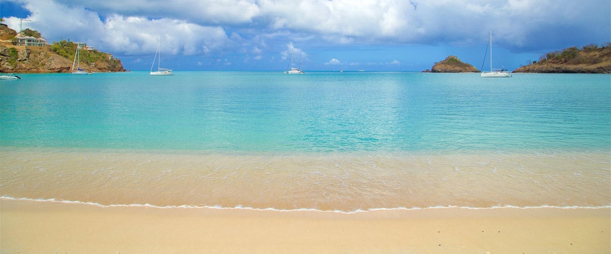 Deep Bay mostrando una playa y vistas generales de la costa
