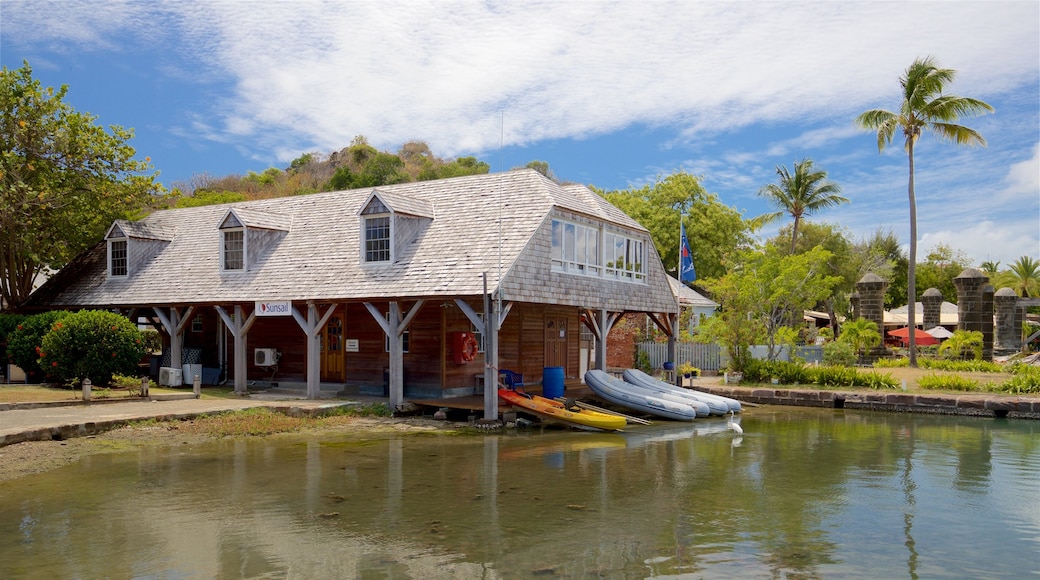 Nelson\'s Dockyard which includes a lake or waterhole