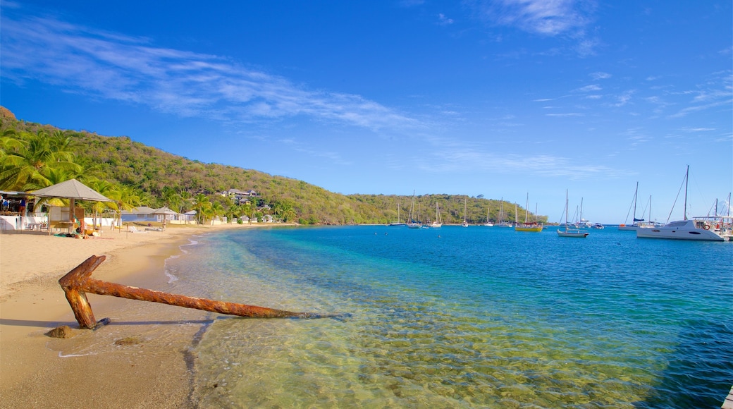 Galleon Beach which includes a bay or harbour, general coastal views and a sandy beach