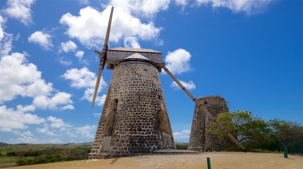 Betty\'s Hope Sugar Plantation which includes a windmill and heritage elements