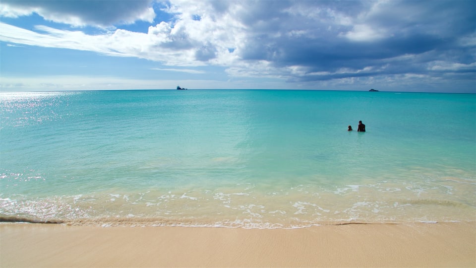 Runaway Bay Beach showing general coastal views, a sandy beach and swimming