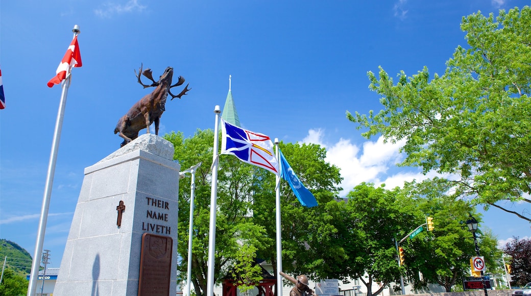 Corner Brook featuring a statue or sculpture