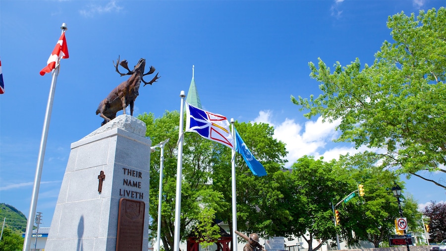Corner Brook featuring a statue or sculpture