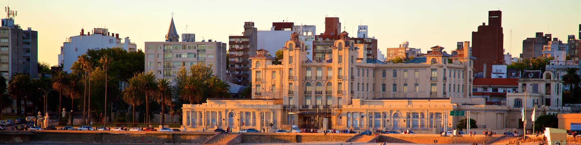 Uruguay montrant ville, plage de sable et vues littorales