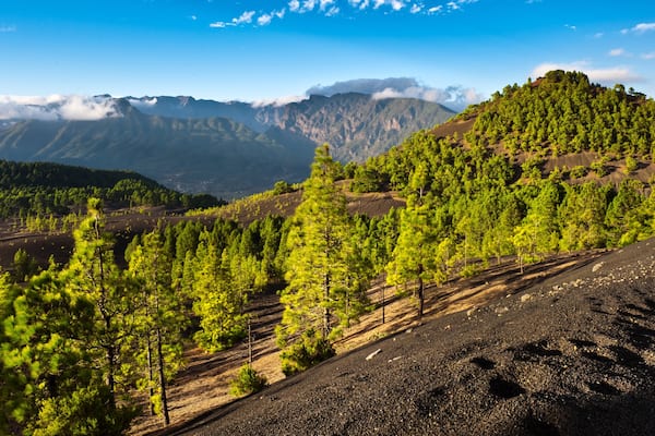 La Palma som viser fredfyldte omgivelser og udsigt over landskaber