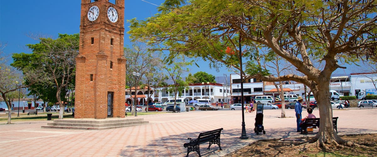 Chiapa de Corzo mostrando un jardín y patrimonio de arquitectura