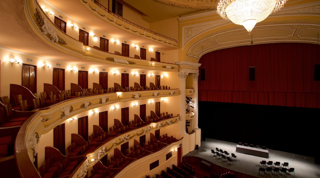 Teatro Peon Contreras showing theater scenes and interior views