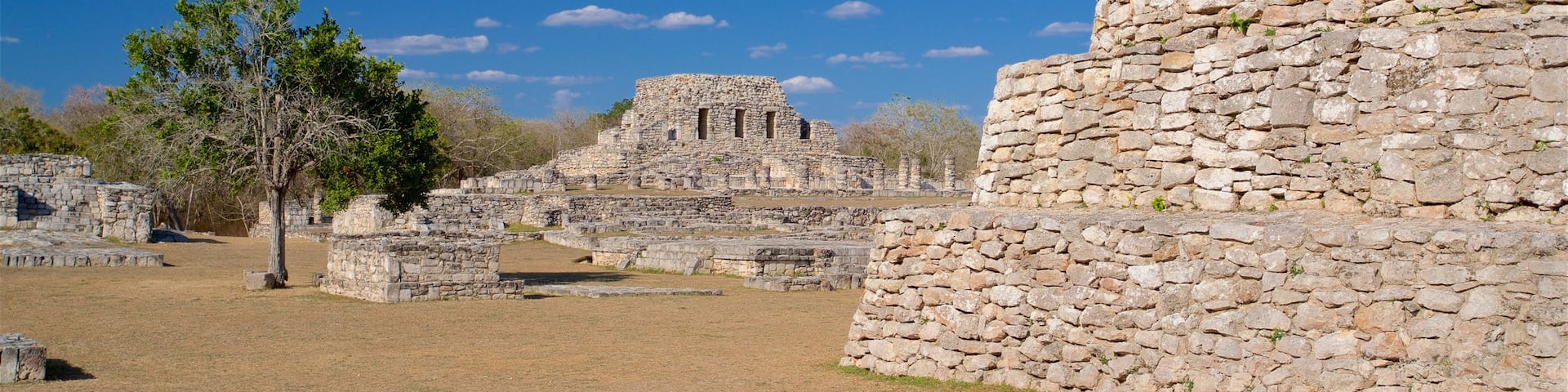 Mayapan Mayan Ruins showing heritage architecture