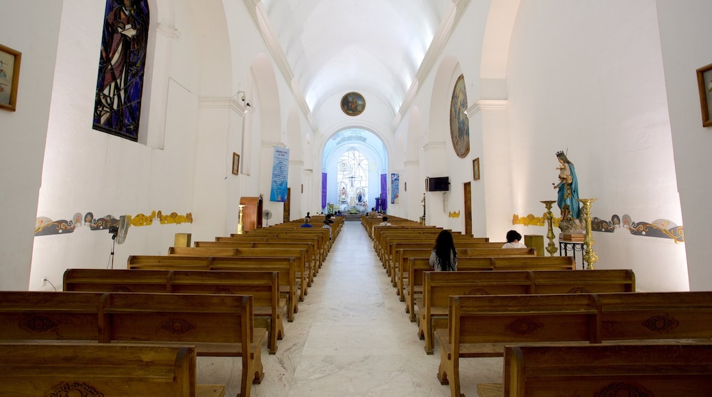 San Marcos Cathedral which includes a church or cathedral and interior views