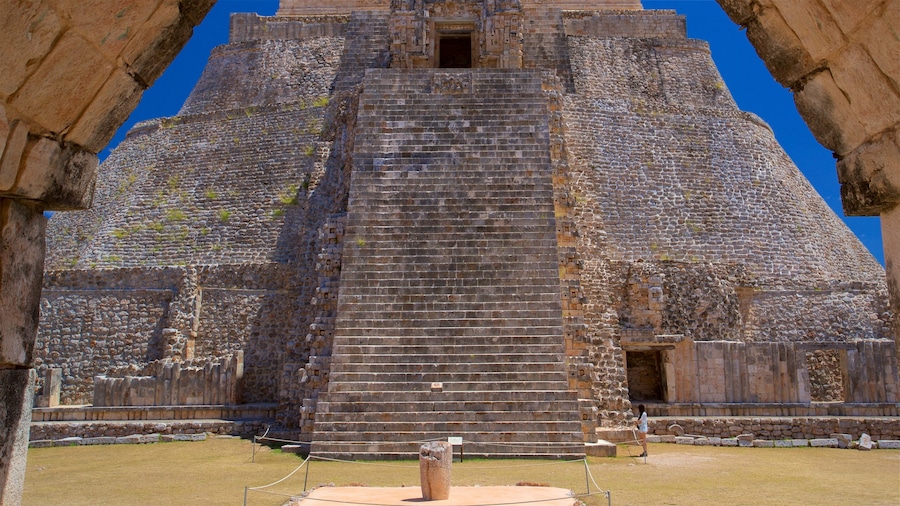 Pyramid of the Magician which includes heritage architecture