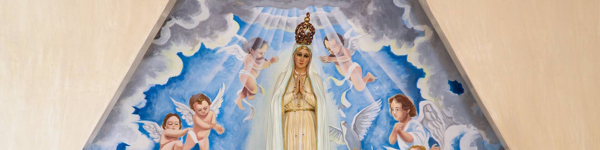 Church of Our Lady of Fatima featuring religious elements and art