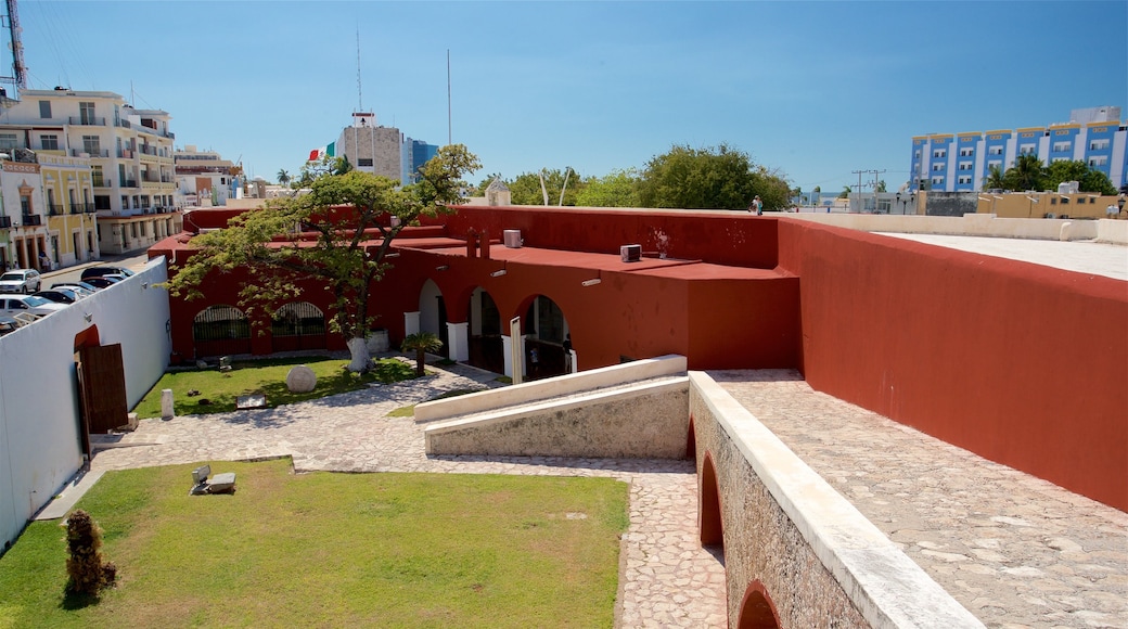 Museum of Mayan Architecture showing a garden and a city