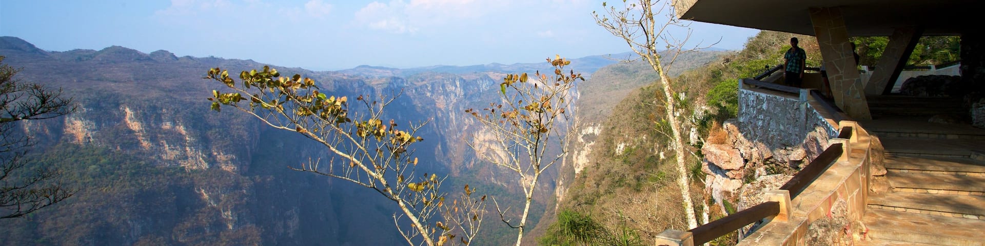 Mirador Manos que Imploran que incluye un barranco o cañón, vistas de paisajes y vistas