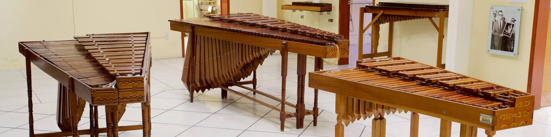 Museo de la Marimba ofreciendo vistas interiores y elementos del patrimonio