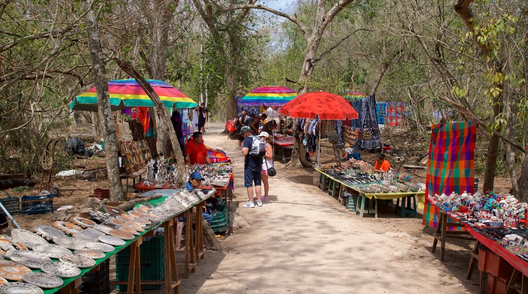 El Caracol featuring a garden and markets as well as a couple