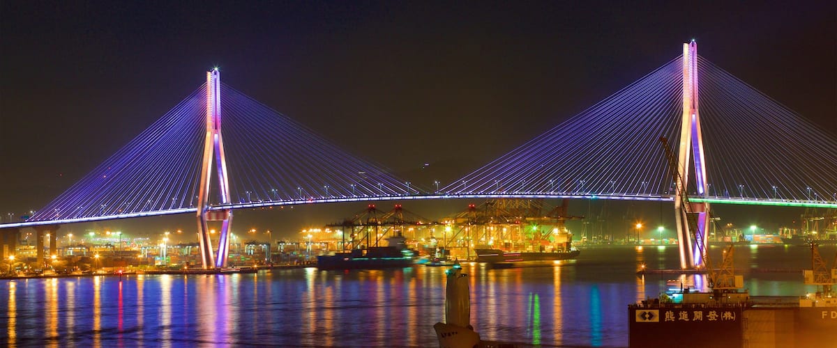 Jung District which includes a city, a river or creek and a bridge
