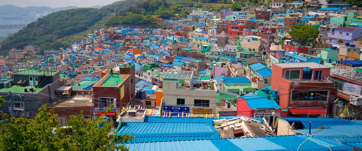 Gamcheon Culture Village showing landscape views and a city