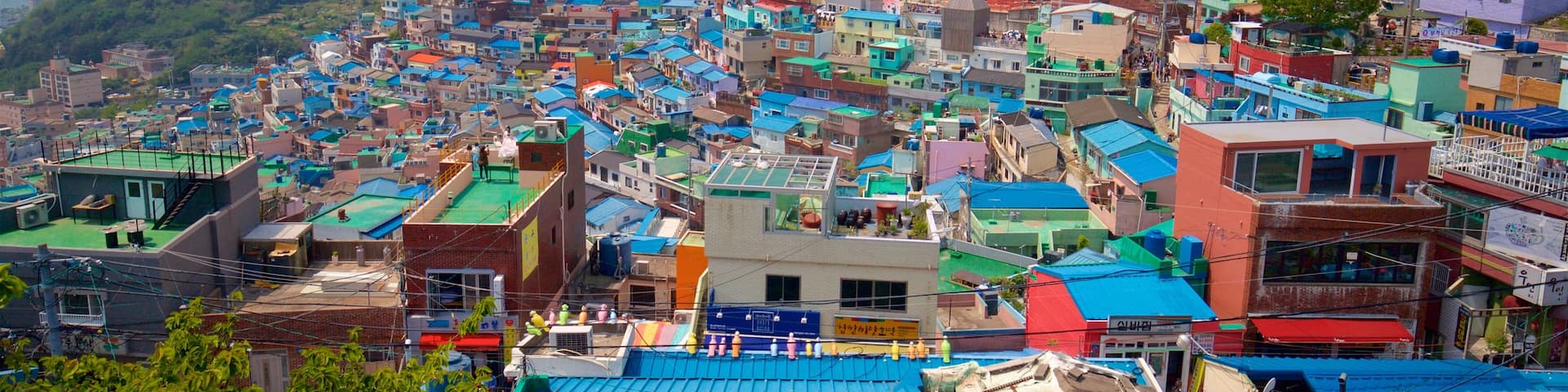 Gamcheon Culture Village showing landscape views and a city