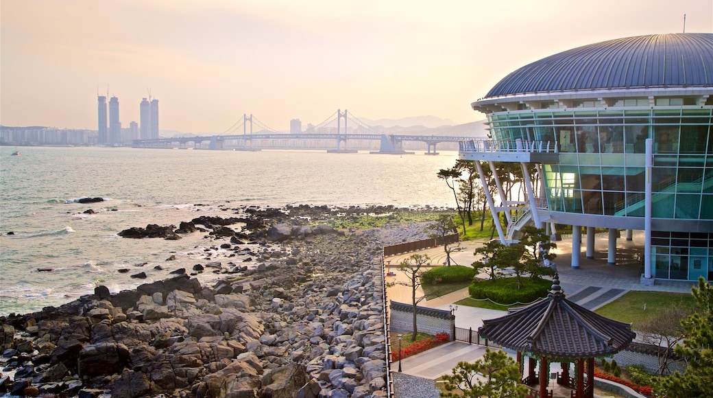 APEC ナル公園 どの含み 夕焼け, 橋 と 荒々しい海岸線