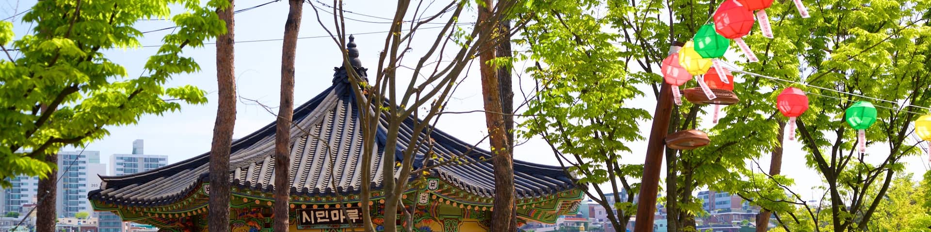 Busan Citizens Park featuring a park, a city and heritage elements