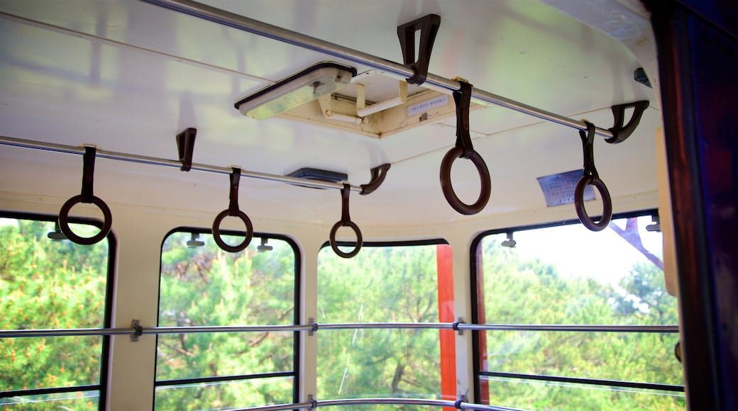 Namsan Cable Car featuring a gondola and interior views