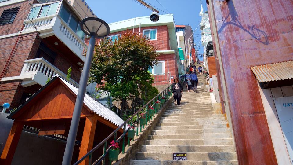 Busan featuring a city as well as a small group of people