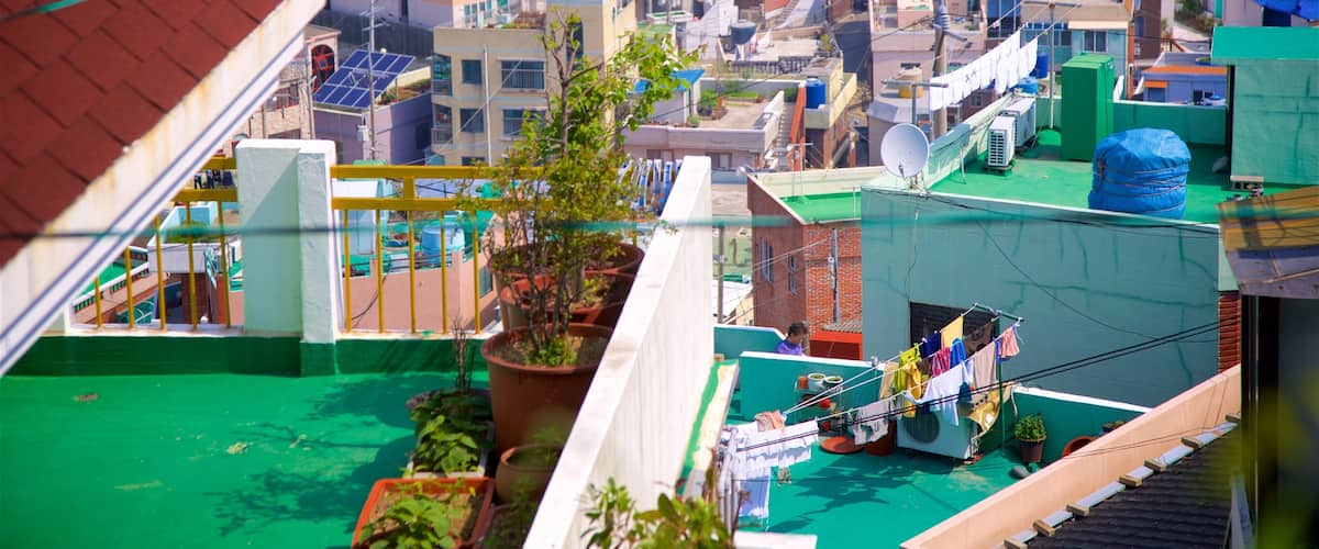 Busan showing landscape views and a city