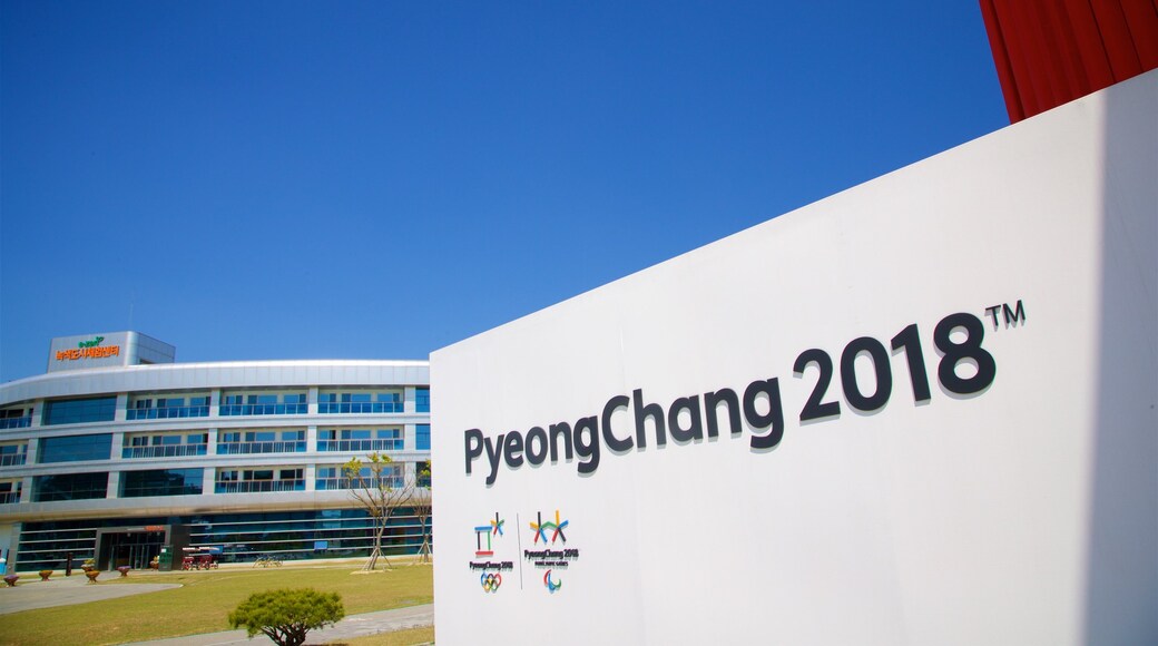 Pyeongchang showing signage