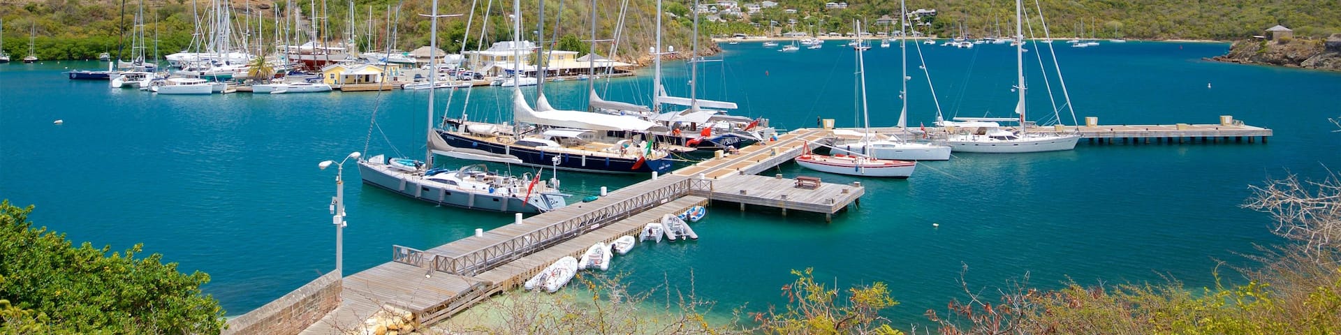 Antigua featuring a bay or harbor