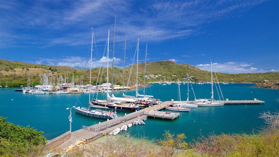 Antigua showing a bay or harbor