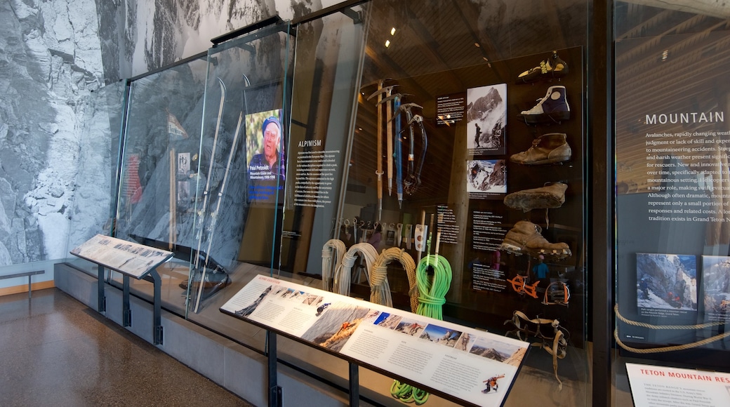 Jenny Lake Visitor Center which includes interior views