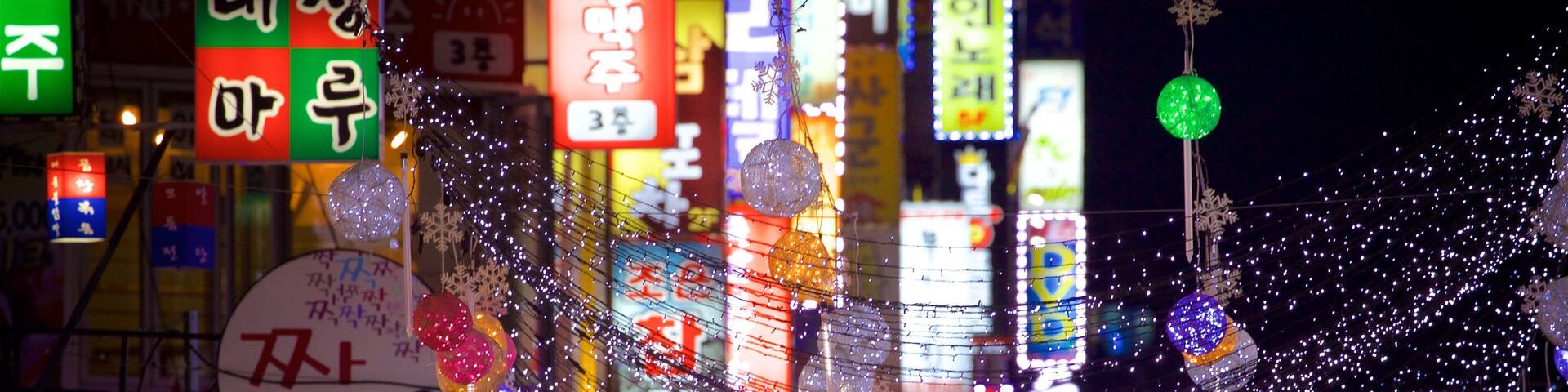 Suwon which includes night scenes